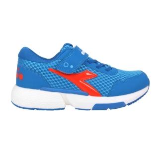 【DIADORA】22-24.5CM_男大童專業慢跑鞋-超寬楦-運動 魔鬼氈 童鞋 藍橘(DA11031)