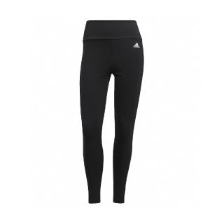 【adidas 愛迪達】緊身褲 High-Rise Tights 運動 女款 愛迪達 三線 內搭 健身 重訓 路跑 黑 白(GL4040)