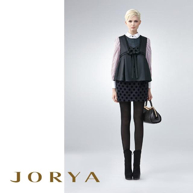JORYA【JORYA】G1400502點點桑蠶絲層次緞帶無袖連身洋裝