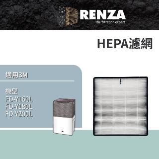 【RENZA】濾網 適用3M 深呼吸 清淨除濕機 FD-Y160L FD-Y180L FD-Y200L(可替代 Y200-F HEPA濾網)