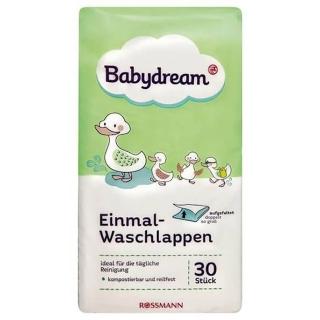 【Babydream嬰兒專用紙巾(德國製) (30入/包）/外出用擦澡巾/洗臉巾/擦拭巾/乾濕兩用】嬰兒專用紙巾×3包