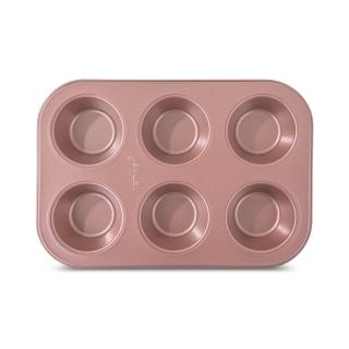 【德國Zenker】6格馬芬蛋糕不沾烤盤-玫瑰金