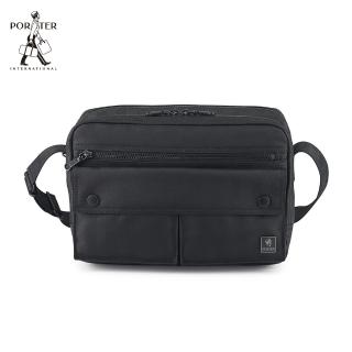 【PORTER INTERNATIONAL】MELODY中小型雙層斜背包(黑)
