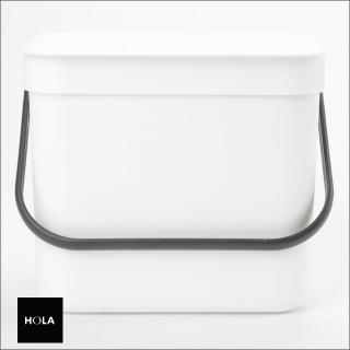 【HOLA】沃爾多功能可壁掛垃圾桶 7L 白
