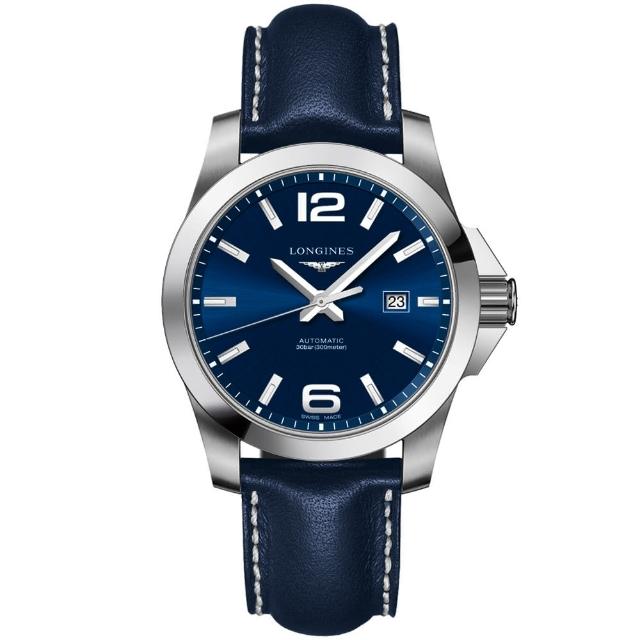 【LONGINES 浪琴】Conquest 征服者300米潛水機械錶-43mm(L37784960)