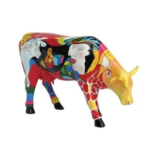 【Fubon Art 富邦藝術】CowParade藝術牛：致敬畢卡索的非洲時代(禮品 擺飾 擺件)