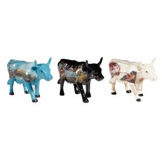 【Fubon Art 富邦藝術】CowParade藝術牛：義大利文藝復興 迷你3件組(禮品 擺飾 擺件)