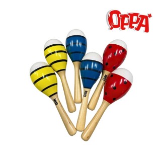 【OPPA 奧福樂器】笑臉木質沙鈴 幼兒教具(大沙鈴 沙鈴 音樂律動 小樂器)