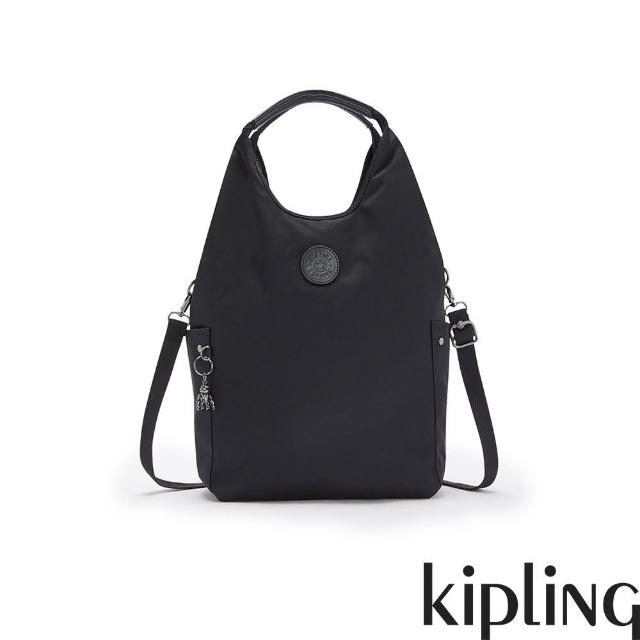 【KIPLING】極致低調黑肩背側背包-URBANA
