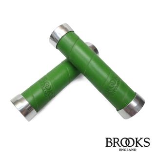 【BROOKS】英國 SLENDER真皮手握把套130mm-蘋果綠