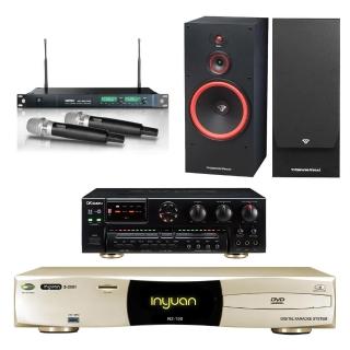【音圓】點歌機4TB+擴大機+無線麥克風+迴授抑制器+喇叭(N2-150+AK-7+ACT-869PRO+SL-12)