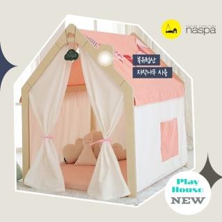 【韓國Naspa】手工製頂級遊戲木屋-美型卡榫結構兒童帳篷遊戲床韓劇同款-柔和(現貨+預購/2022結構新款)