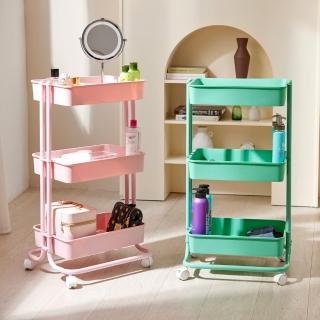 莫蘭迪三層收納推車 六色可選(收納 置物 層架)