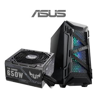 【ASUS華碩 機殼+650W電源】TUF Gaming GT301 電腦機殼+TUF Gaming 650W 銅牌 電源供應器