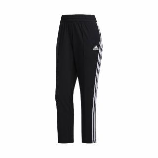 【adidas 愛迪達】長褲 3-Stripes 7/8 Pants 女款 愛迪達 三線 九分褲 簡約 口袋 黑 白(FJ7153)