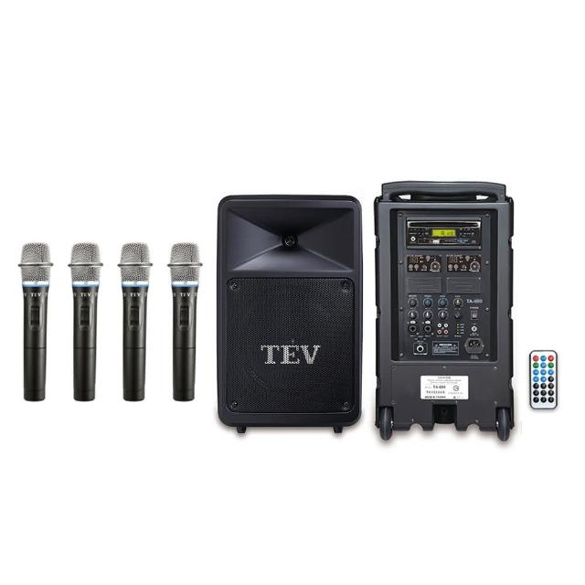 【TEV】TA-780-CD-4(CD/藍芽/USB/SD四頻無線移動式無線擴音機)