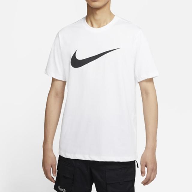 【NIKE 耐吉】上衣 男款 短袖上衣 運動 慢跑 SPORTSWEAR SWOOSH 白 DC5095-100