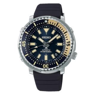 【SEIKO 精工】PROSPEX DIVER SCUBA 新鮪魚罐頭機械矽膠錶-藍(SRPF81K1/4R35-04L0B)