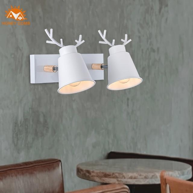 Honey Comb【Honey Comb】北歐風複刻版原木麋鹿壁燈(MK817-B2)