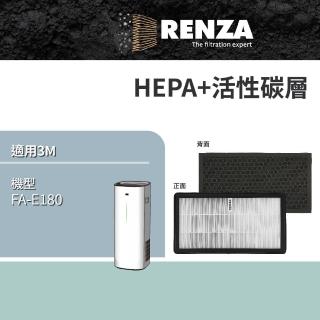 【RENZA】濾網 適用3M 倍淨 空氣清淨機 FA-E180(可替代 U300-ORF U300-F濾網)