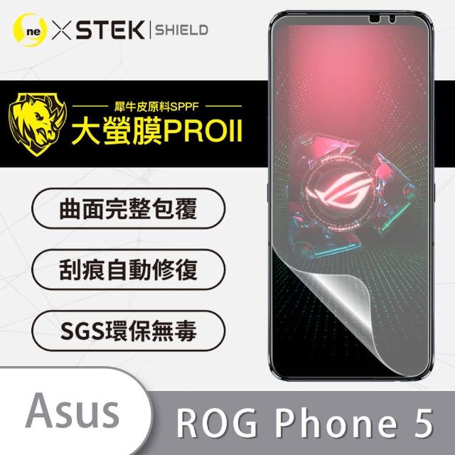 【o-one大螢膜PRO】ASUS ROG PHONE 5 滿版全膠手機螢幕保護貼(SGS環保無毒 超跑頂級犀牛皮 台灣製)