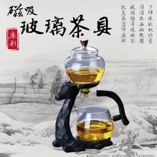 日式一鹿有你耐熱玻璃泡茶壺 磁吸沖茶器(磁吸壺 泡茶壺 泡茶器)