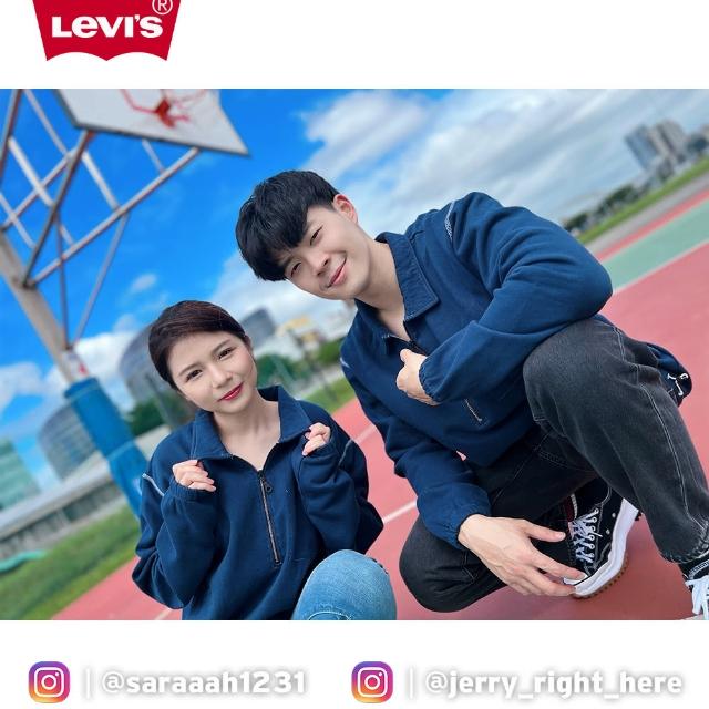 LEVIS【LEVIS】男款 半開式大學T / 抽繩下擺 / 縮口袖