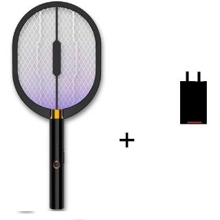 【Smart bearing 智慧魔力】黑武士電擊式電蚊拍 USB充電蚊拍(多功能電蚊拍/附BSMI認證充電器/三用)