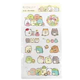 【小禮堂】角落生物 造型創意壁貼 透明壁貼 裝飾壁貼 DIY壁貼 《黃 花圈》
