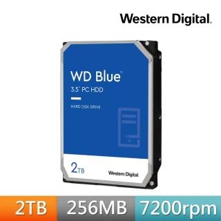 【WD 威騰】藍標 2TB 桌上型3.5吋 SATA硬碟(WD20EZBX)