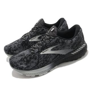 【BROOKS】慢跑鞋 Adrenaline GTS 21 男鞋 抽象派藝術元素設計 柔軟 支撐 路跑 黑 灰(1103491D013)