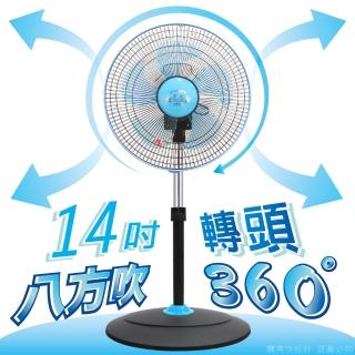 【雙星】14吋360度旋轉擺頭立扇 TS-1418(台灣製造/電風扇)