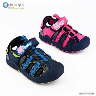【童鞋城堡】618 佩佩豬 喬治豬 護趾透氣 運動涼鞋(PG4566-藍 / 桃 共二色)