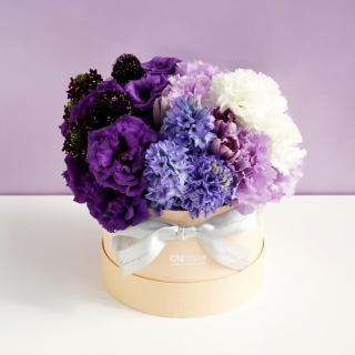 【CNFlower 西恩】紫醉心迷 鮮花圓禮盒(送禮/買花/花禮/鮮花)