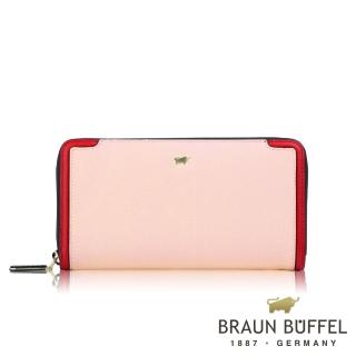 【BRAUN BUFFEL 德國小金牛】台灣總代理 SUPERSTAR-C 12卡拉鍊長夾-撞色(BF674-602-MT)