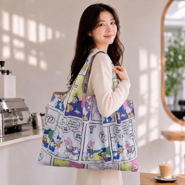 【FIFIOO 杏屋家居】超質感厚實環保摺疊購物袋(大款/58x40x18公分)