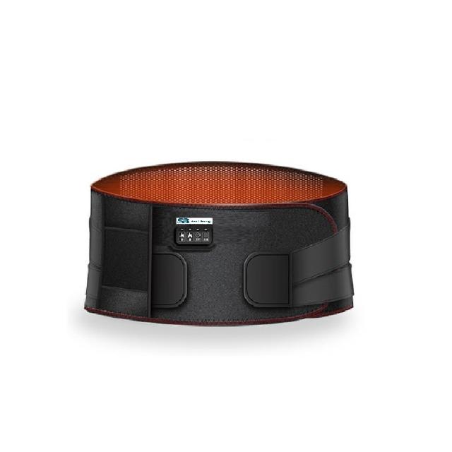【Smart bearing 智慧魔力】旗艦款遠紅外充電式 熱敷震動按摩 無線彈力鬆緊護腰帶(4鍵功能/溫控/按摩/熱敷)