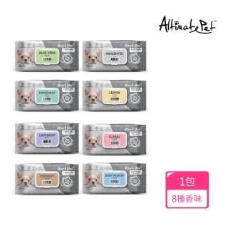 【Absorb Plus】寵物活性碳濕紙巾80抽-六款味道(不含酒精防腐劑/寵物清潔/貓狗適用)