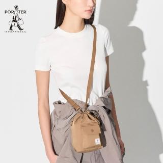 【PORTER INTERNATIONAL】LAPSE手提斜背兩用水桶包-XS(駝棕色)