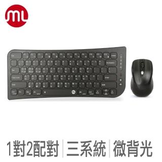 【morelife】藍牙背光鍵盤+無線滑鼠(1820C+WK200)