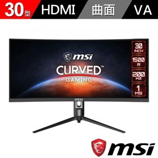 【MSI 微星】Optix MAG301CR2 30型 WFHD 200Hz電競曲面顯示器