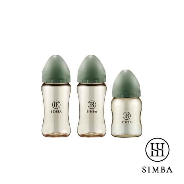 【Simba 小獅王辛巴】新生適用-蘊蜜鉑金PPSU寬口防脹氣奶瓶輕奢組(2中1小/主導式餵奶專用)