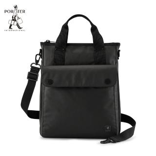 【PORTER INTERNATIONAL】HARDY雅痞手提斜背包(黑)