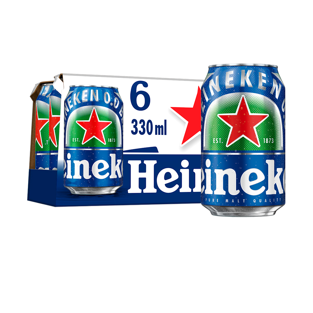 即期品【Heineken 海尼根】海尼根0.0零酒精-鋁罐裝330mlx6入