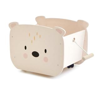 【Tender Leaf Toys】北歐雪熊手拉置物車(木製兒童家具)