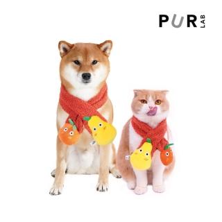 【PurLab】大桔大梨寵物圍巾 兩尺寸可選(大桔大梨 大吉大利 貓招財 狗旺財 飾品 造型)