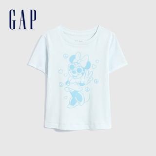 【GAP】女幼童 Gap x Disney 迪士尼系列純棉短袖T恤(689335-淺藍色)