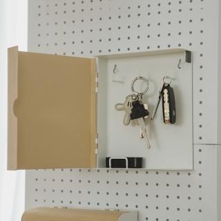 【完美主義】質感木紋牆面鑰匙盒/鑰匙收納盒(二色可選)