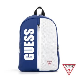 【GUESS】男包-簡約LOGO輕便隨身後背包-藍(NL807198SAP)