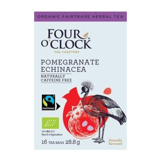 【FOUR O’CLOCK】加拿大有機石榴風味紫錐菊茶1.8gx16包(共28.8g)